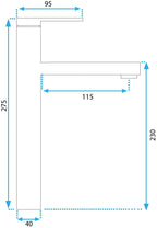 Kúpeľňová batéria Rea Pixel Chrome High  5
