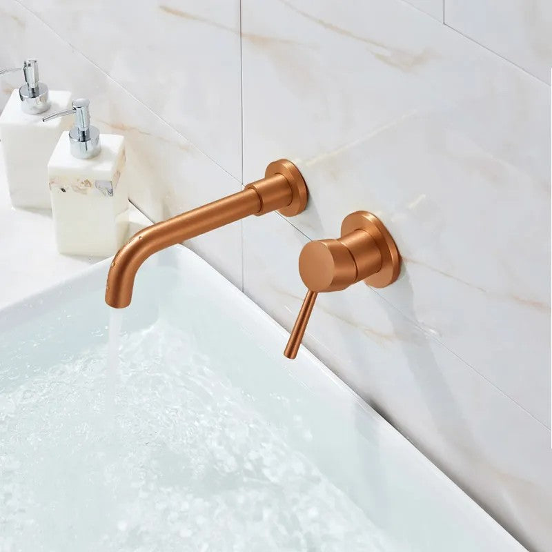 Podomietková umývadlová batéria REA LUNGO Long Copper Brush + BOX  5