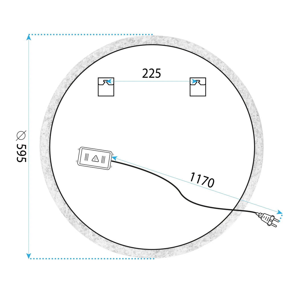 Zrkadlo LED 60cm BL806  5