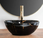 Umývadlo na dosku Rea Sofia Mini Black Marble Shiny  5