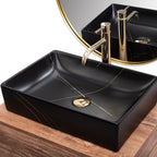 Umývadlo na dosku REA Inga Black Marble Mat  5