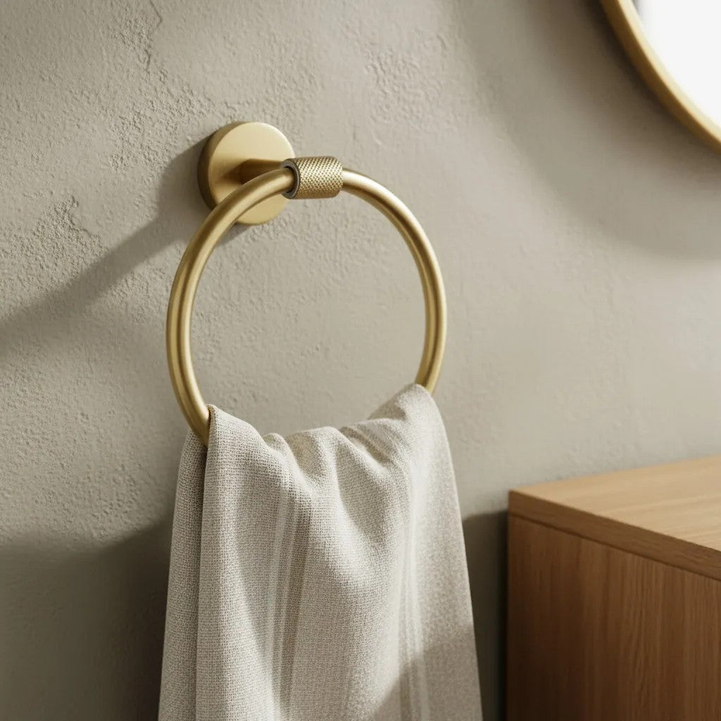 Kúpeľňový vešiak Ring 5710 Galo Brush Gold  5