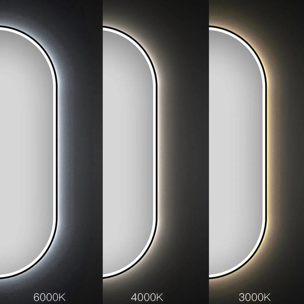 Zrkadlo LED OVL 50x100cm Black  5