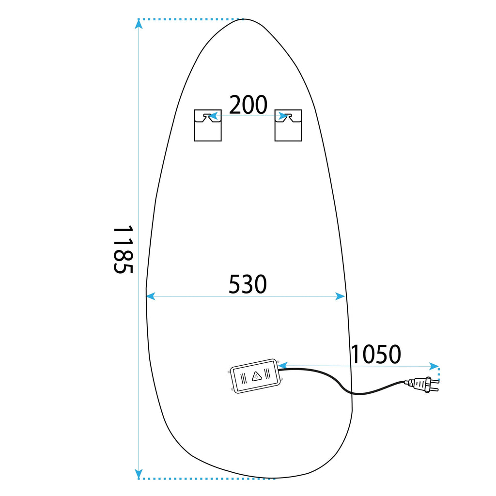 Zrkadlo LED 120x55cm YH-3359  5