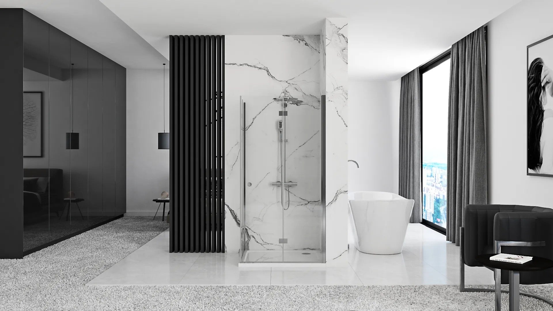 Skladací sprchový kút REA FOLD N2 90 x 90 cm 5