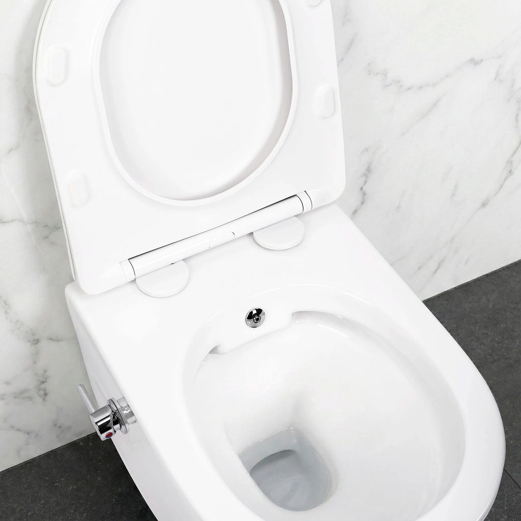 Závesná WC misa REA Carlo Lux Rimless s funkciou bidetu  5