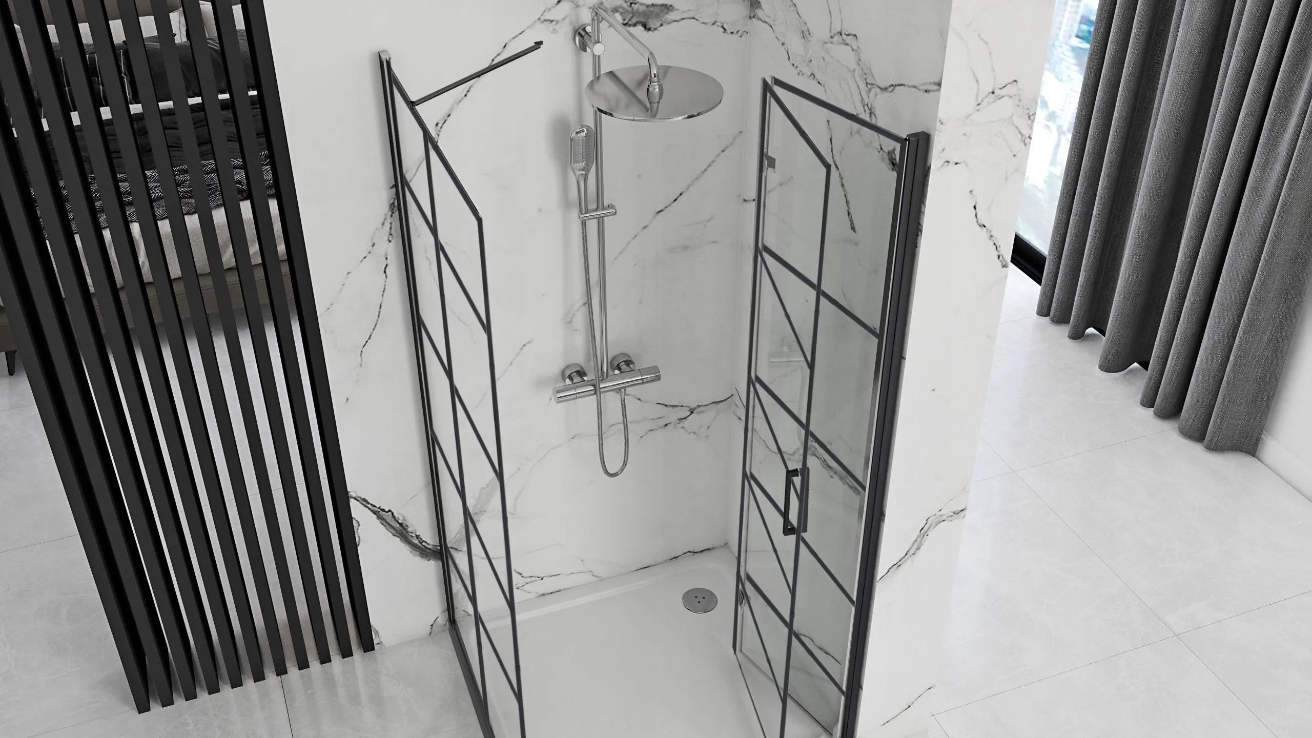 Sprchová kabína Rea Molier Black 110x90  5