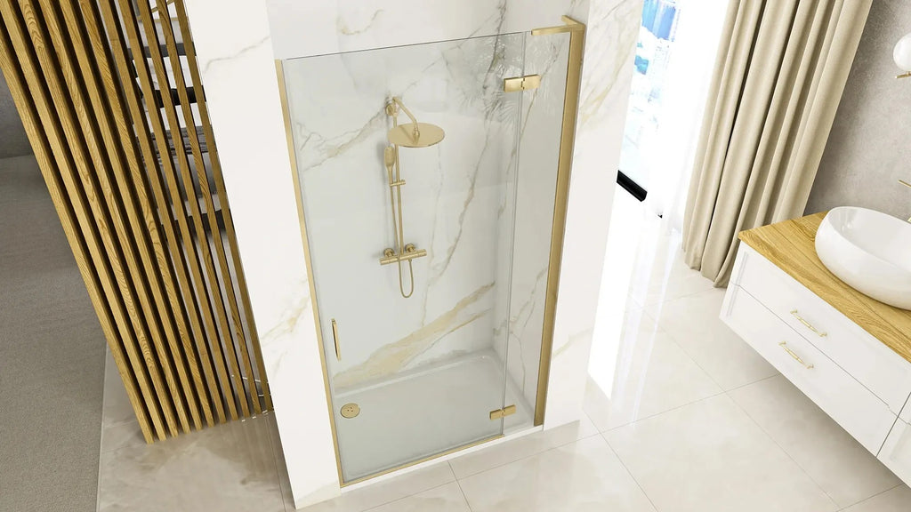 Sprchové dvere Rea Hugo 80 Gold Brush + profil  5