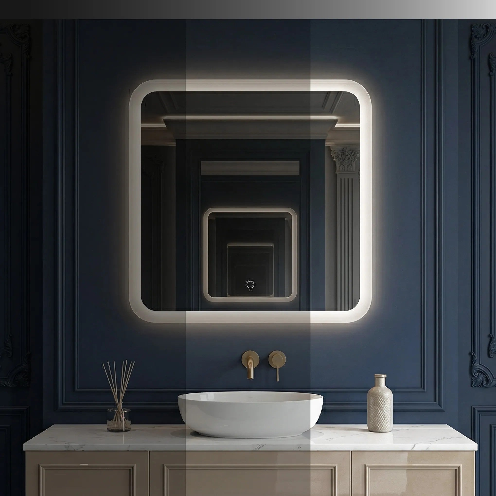Zrkadlo LED 70x70cm TOP-2  5