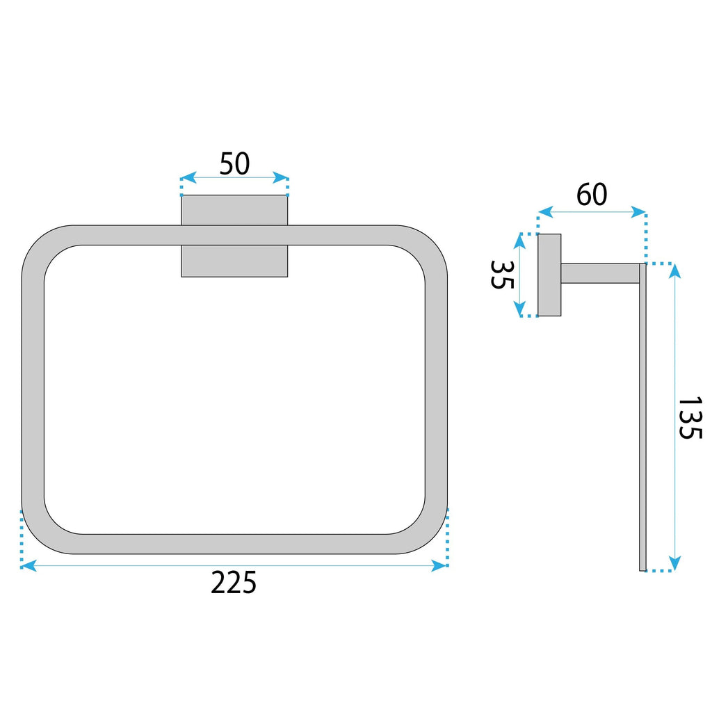 Kúpeľňový vešiak Ring 210 OSTE CHROME  5
