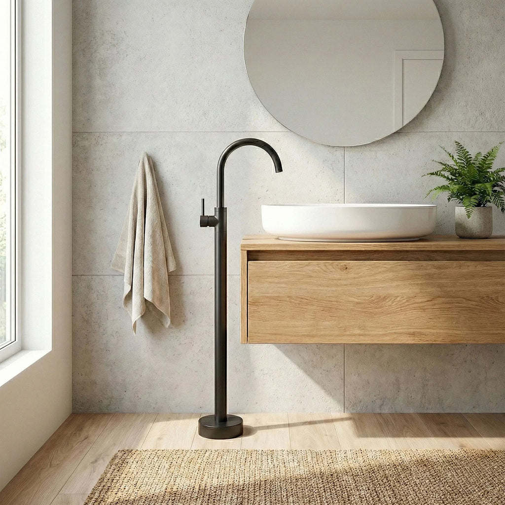 Voľne stojaca batéria REA LUNGO Black vysoká  5