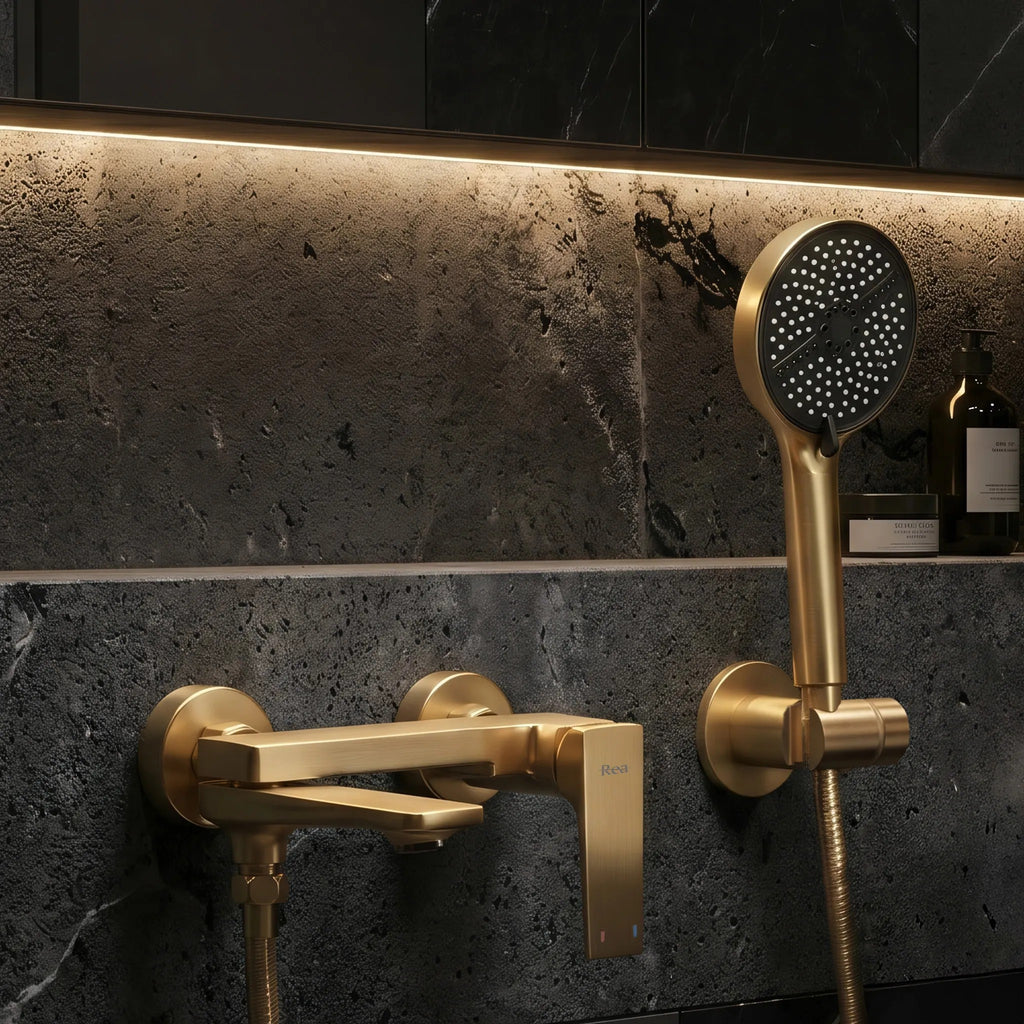 Kúpeľňová batéria PREMIUM REA Prime Gold Brush  5