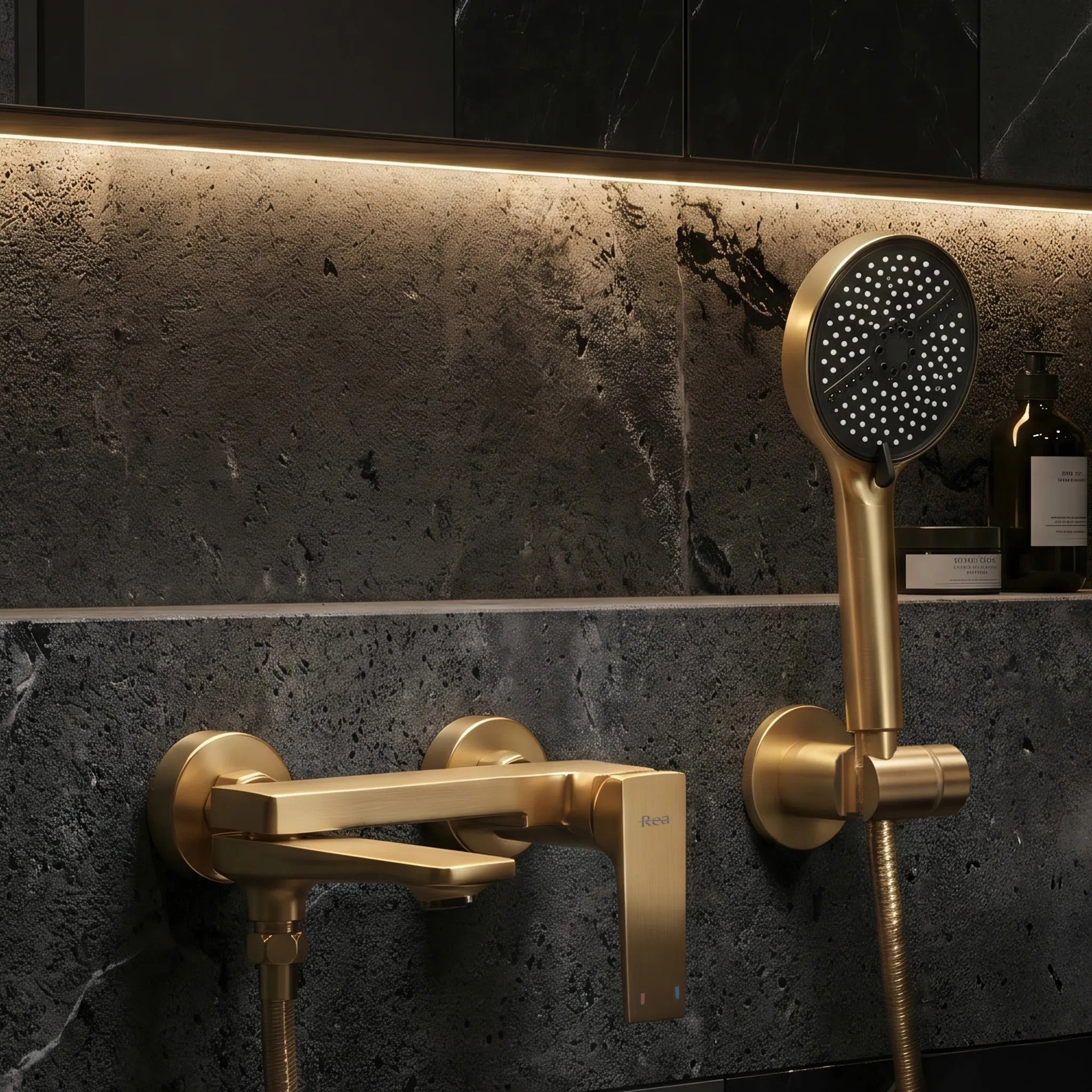 Kúpeľňová batéria PREMIUM REA Prime Gold Brush  5