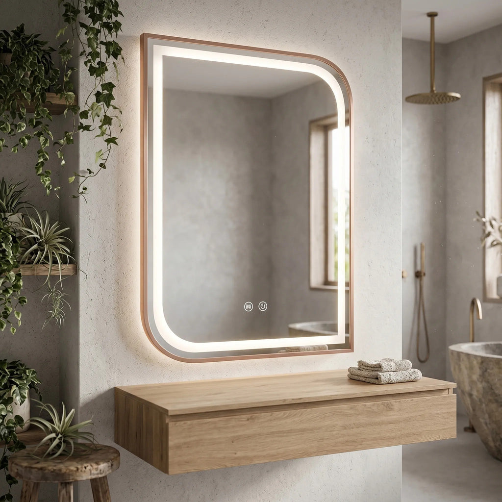 Zrkadlo LED ZONE 80x60 BRUSH  ROSE GOLD  5