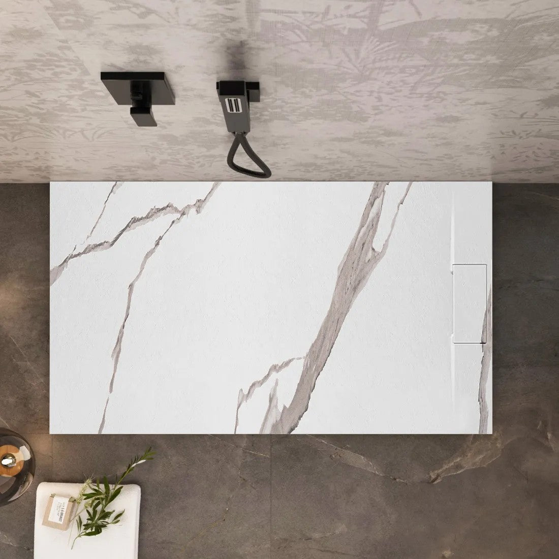 Sprchová vanička Bazalt CARRARA WHITE 90x120  5