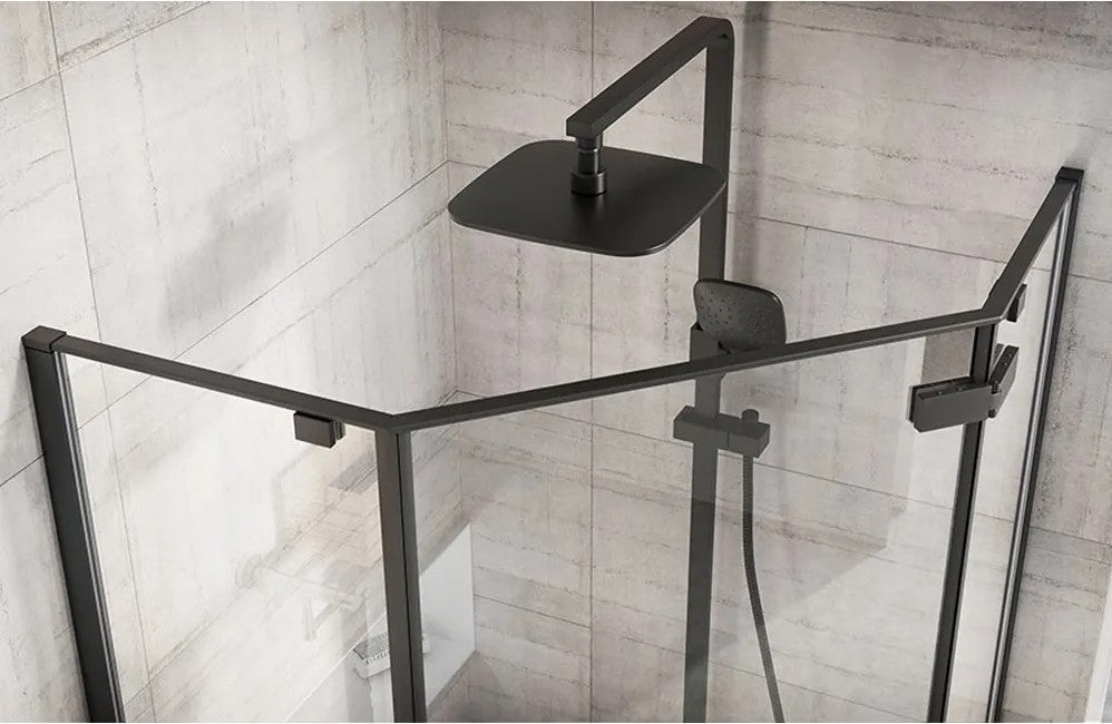 Sprchovací kút DIAMOND BLACK MAT 80x80 Bez sprchovej vaničky 5