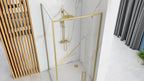 Sprchová kabína REA Rapid Swing Brush Gold Dvere: 90 x stena: 80 5