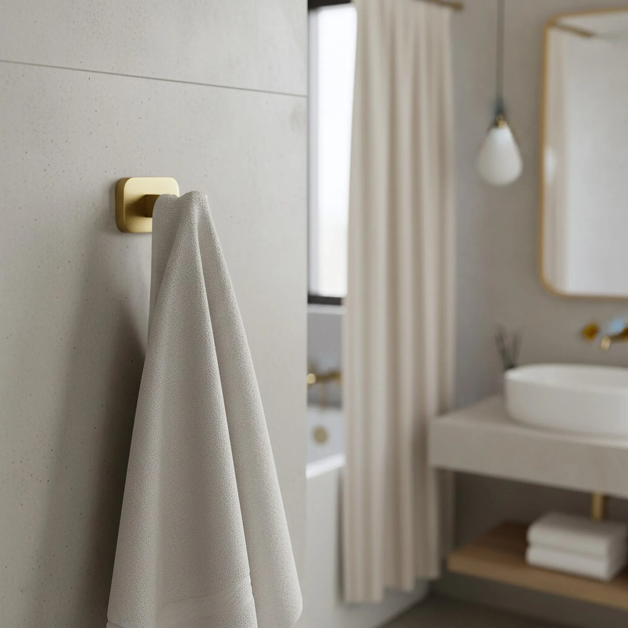 Kúpeľňový vešiak Nico 5905  Brush Gold  5