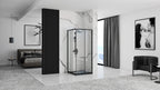 Sprchovací kút REA PUNTO 90x90 - čierna S detským bazénom Savoy black 5