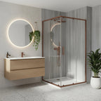 Sprchovací kút REA City 80x100 Brush Copper Bez sprchovej vaničky 5