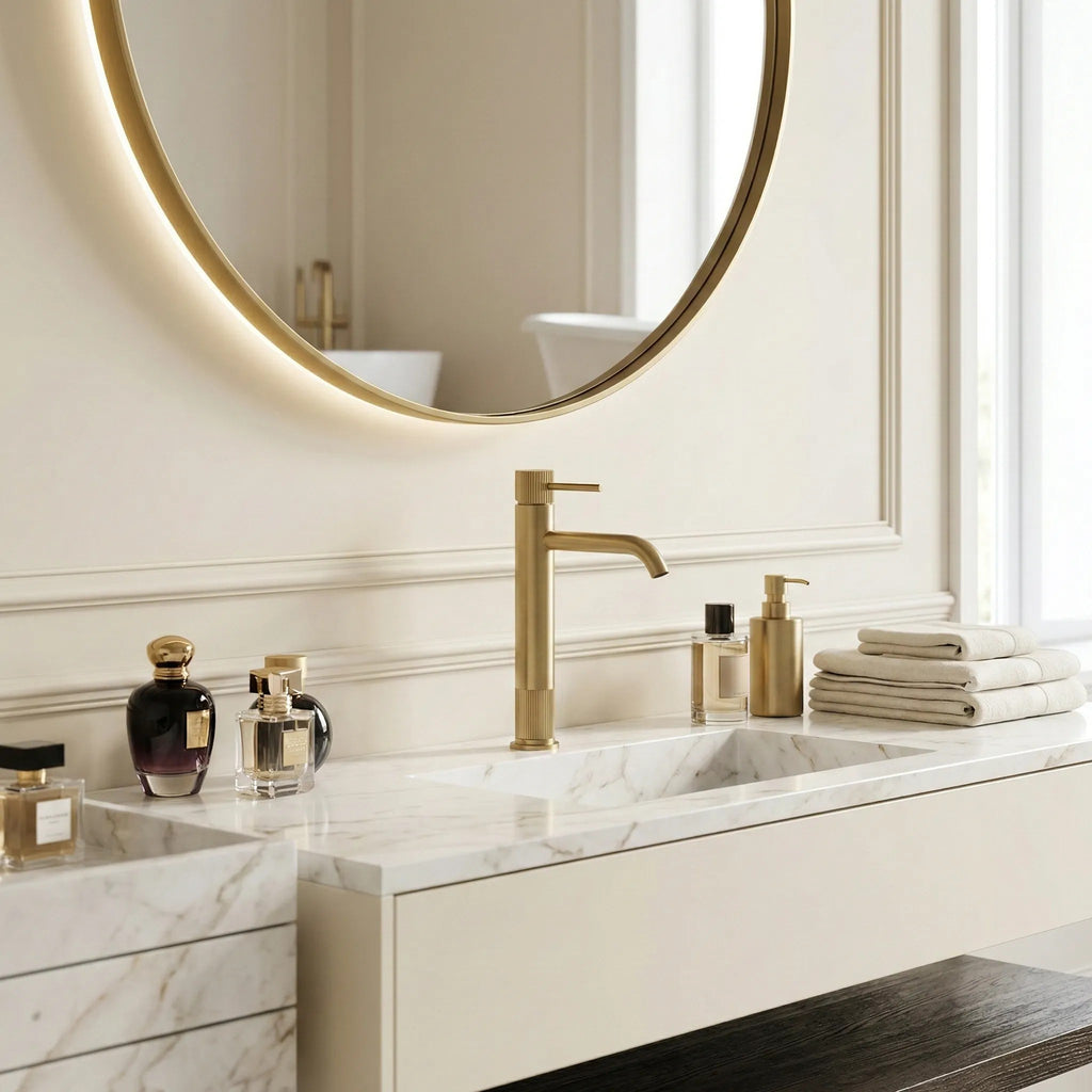 Kúpeľňová batéria Rea Lungo Stripe Brush Gold  5