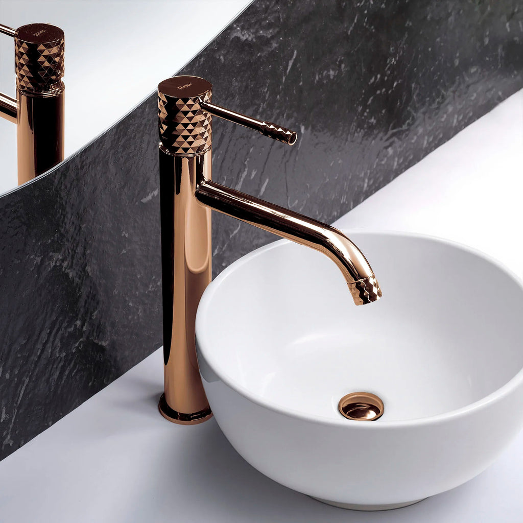 Umývadlový faucet Rea Lungo Diamond Copper vysoký  5