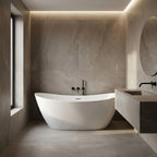 Voľne stojaca vaňa REA FERRANO Slim 160 Čierna krytka zátky 5