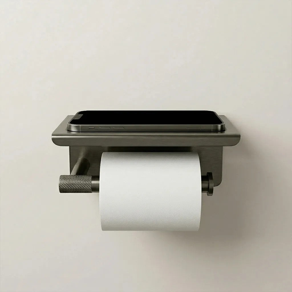 Držiak na toaletný papier s poličkou 6613 Modern Titan  5