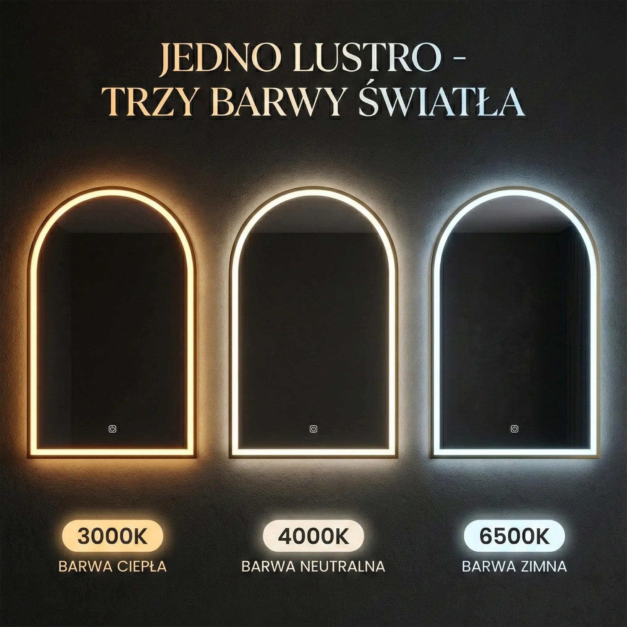 Zrkadlo LED 60x100cm DART GOLD  5