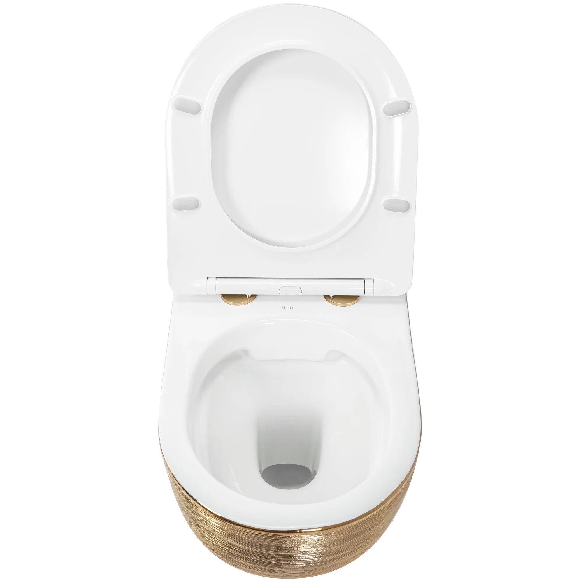 Závesná WC misa Carlo Flat - brúsené zlato  5