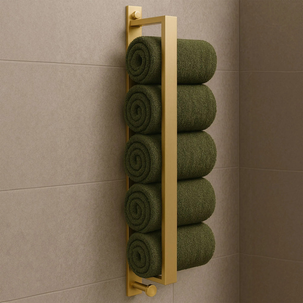 Kúpeľňový vešiak Brush Gold  5