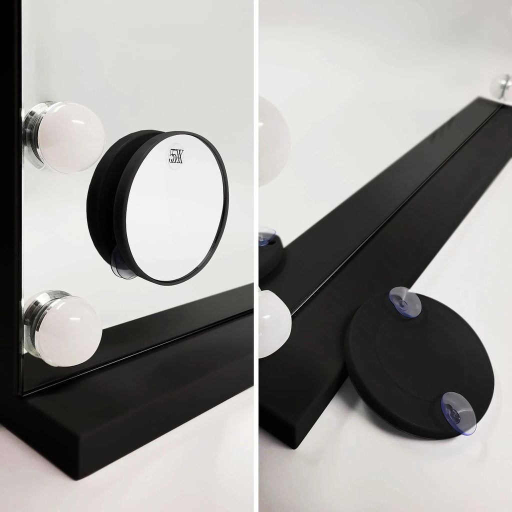 Zrkadlo LED HOLLYWOOD Black 80x60  5