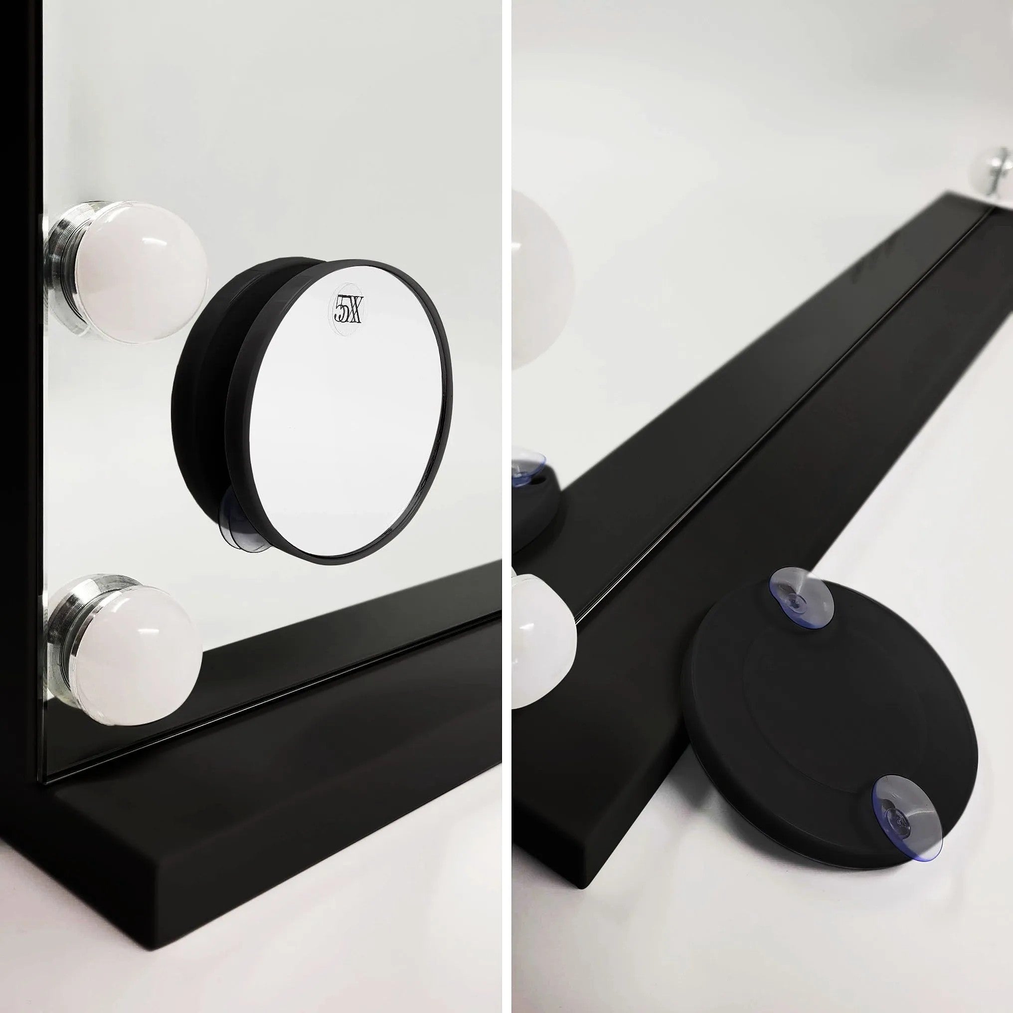 Zrkadlo LED HOLLYWOOD Black 80x60  5