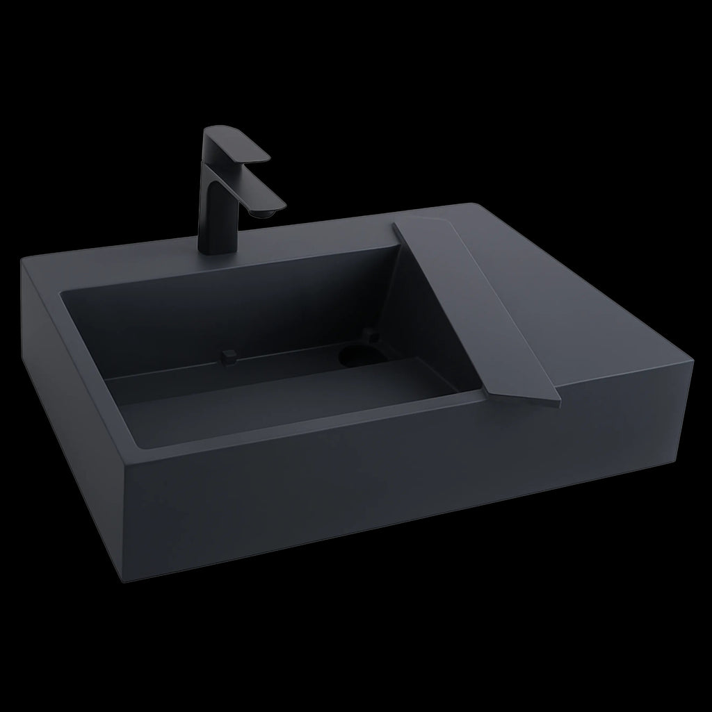 Umývadlo REA Archi 75 CM Grey MATT na dosku - konglomerát  5