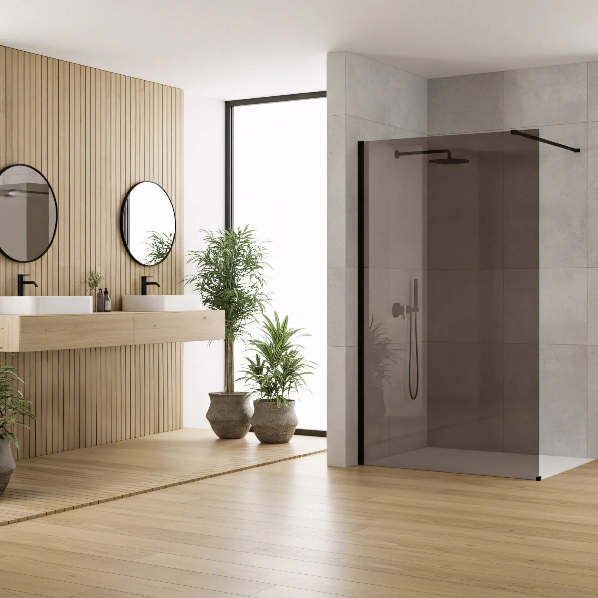 Sprchová zástena Rea Flexi Brown/ Black 130  5