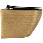 Závesná WC misa Rea Carlo Mini Tornado Black Brush Gold  5