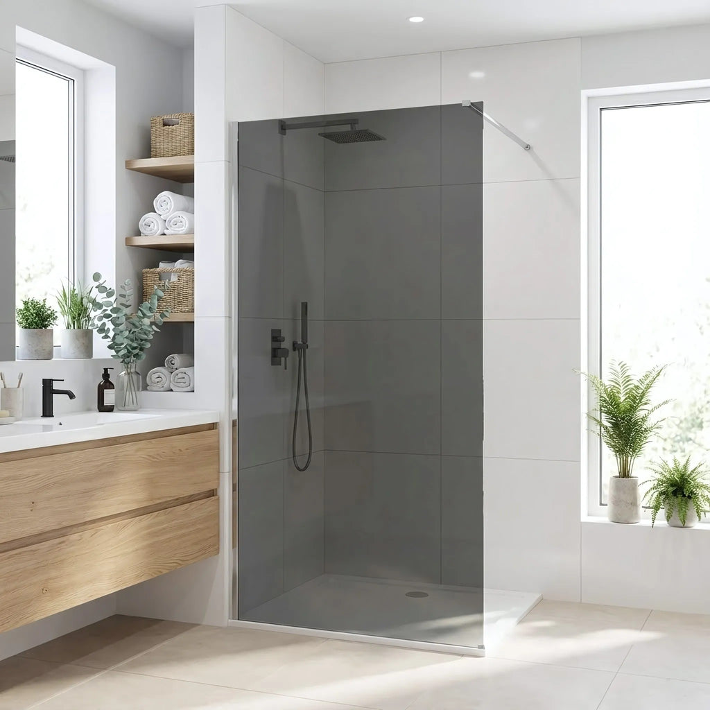 Sprchová zástena Rea Flexi Grey / Chrome 90  5