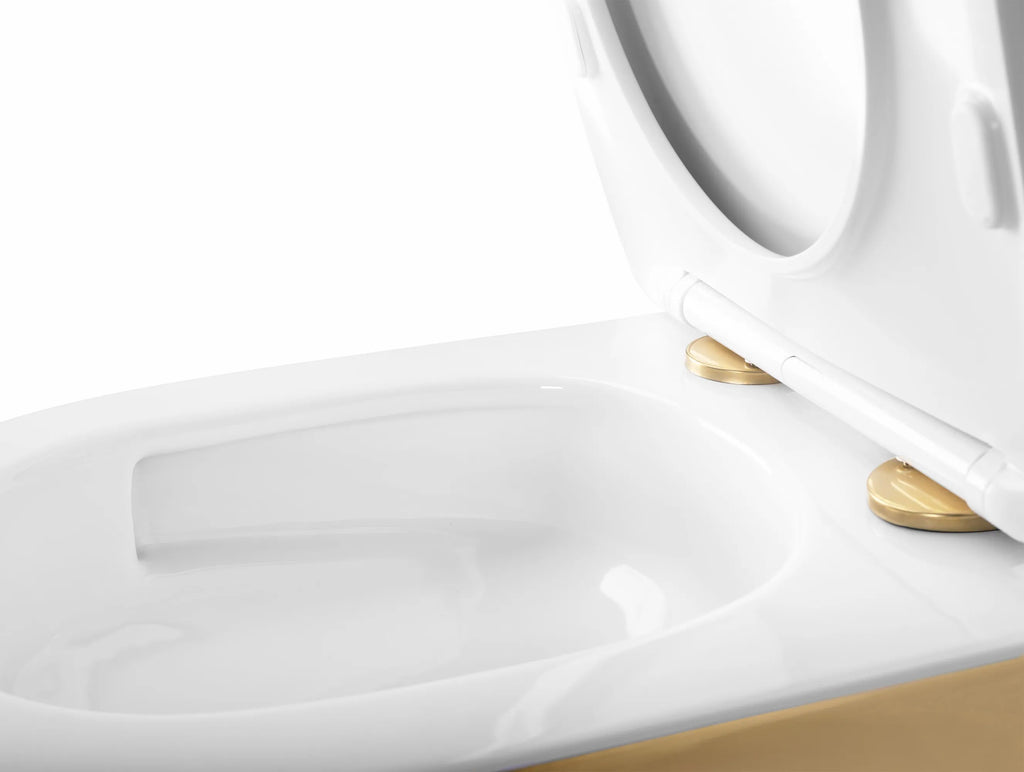 Závesné WC Rea Carlo Mini Tornado NFQ GOLD WHITE  5