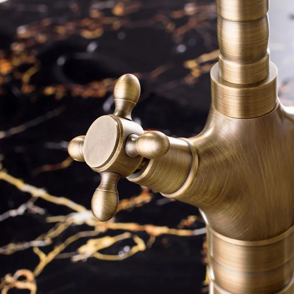 Kuchynská  Kúpeľňová batéria Rea Rustico antique gold  5