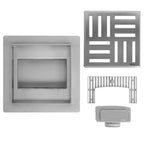 Odtokový žľab REA CROSS 150x150 Nickel Brush  5