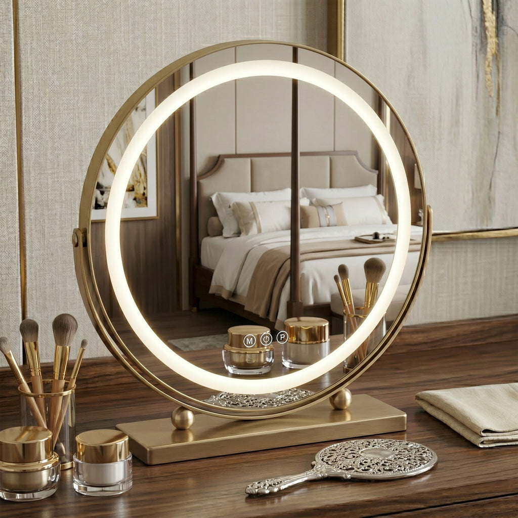 Zrkadlo LED MAKE-UP L.Gold  40 cm  1