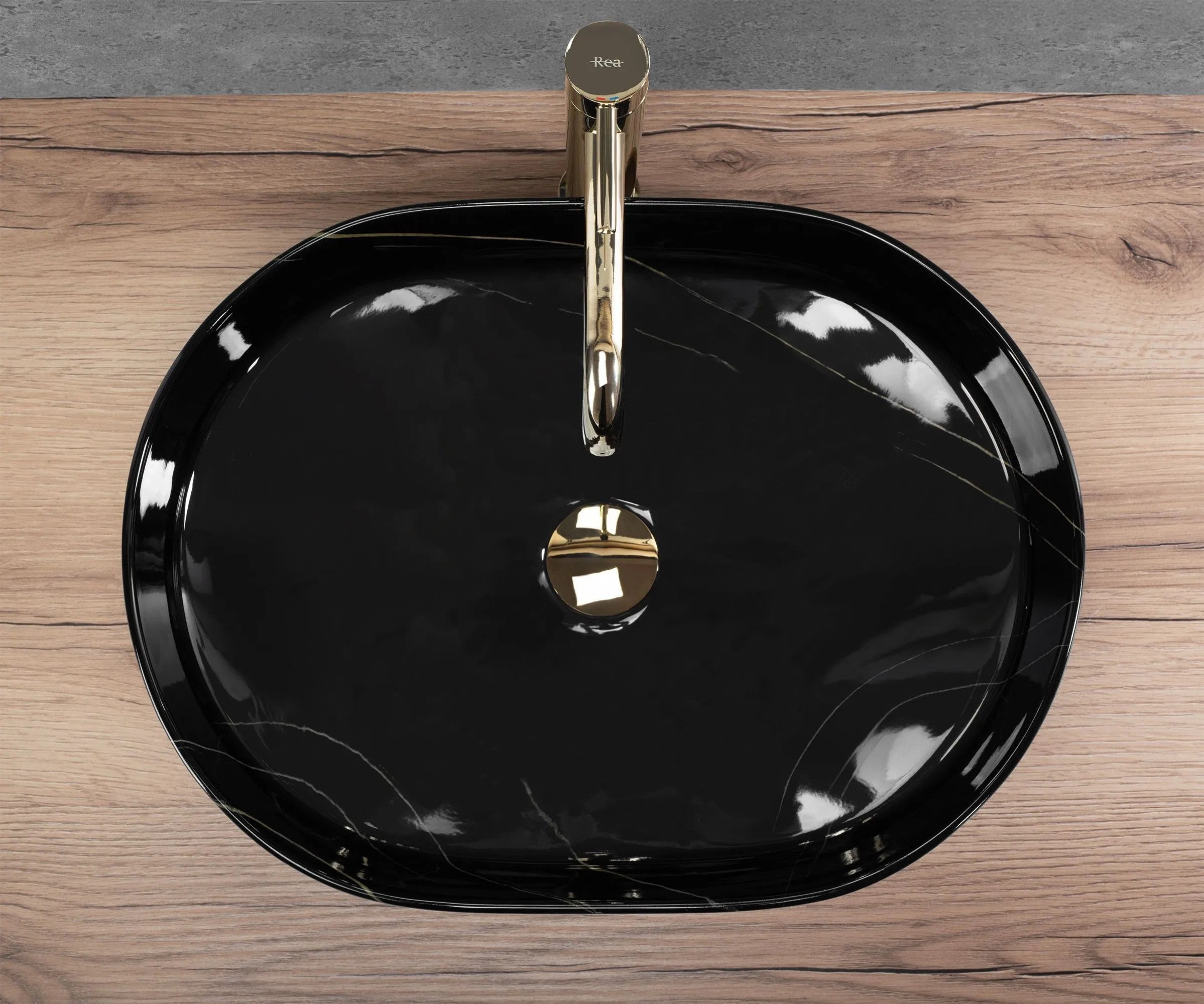 Umývadlo na dosku REA Nadia 50 Black Stone  6