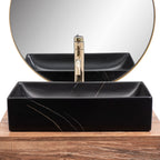 Umývadlo na dosku REA Inga Black Marble Mat  6