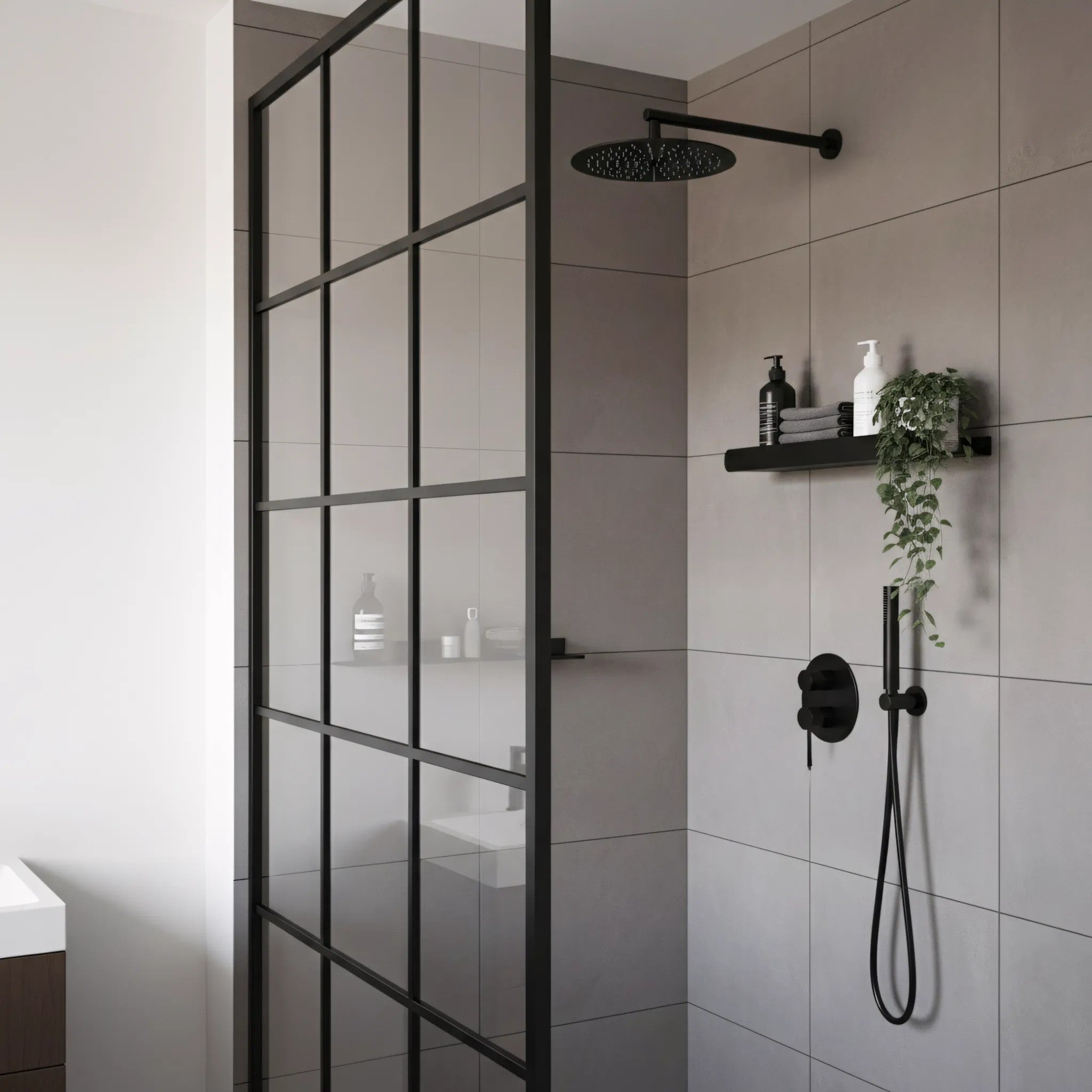 Kúpeľňová polica SF03 60cm black matt  6