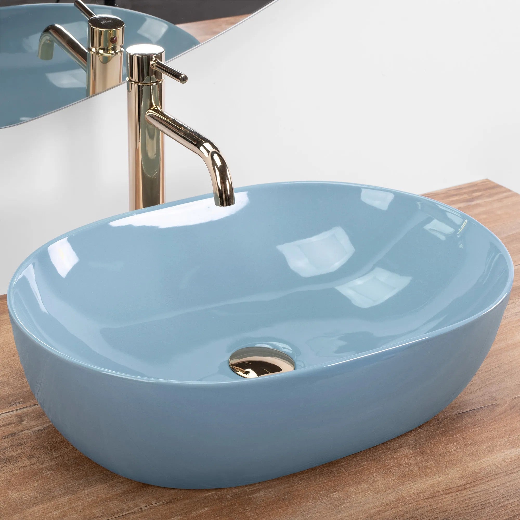 Umývadlo na dosku Rea LISA L.BLUE SHINY  6