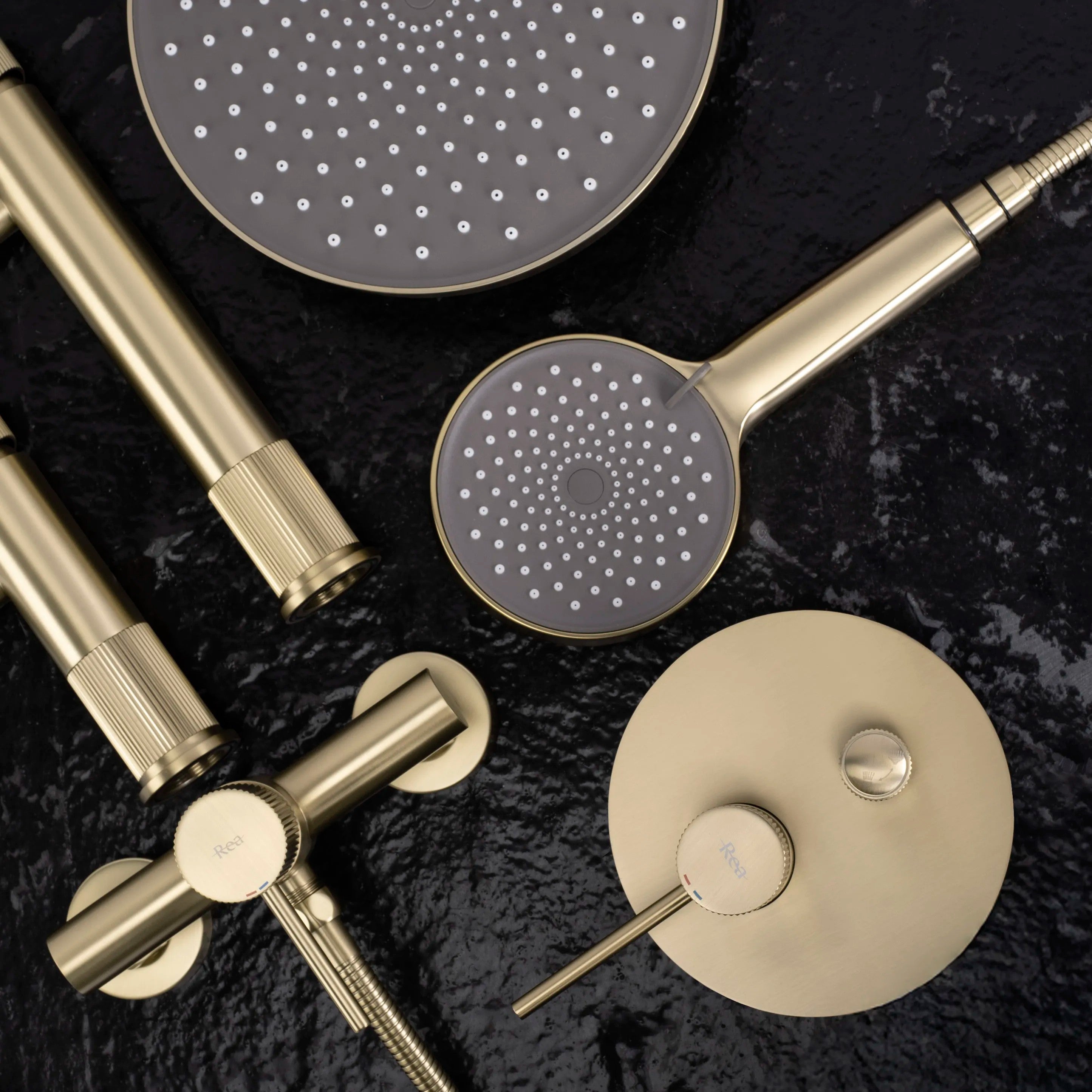 Podomietková sprchová súprava Rea Lungo Stripe Gold Brush + BOX  6