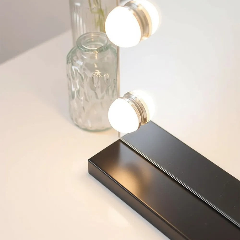Zrkadlo LED HOLLYWOOD Black  6