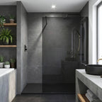 Sprchová zástena Rea Flexi Grey / Black 130  6