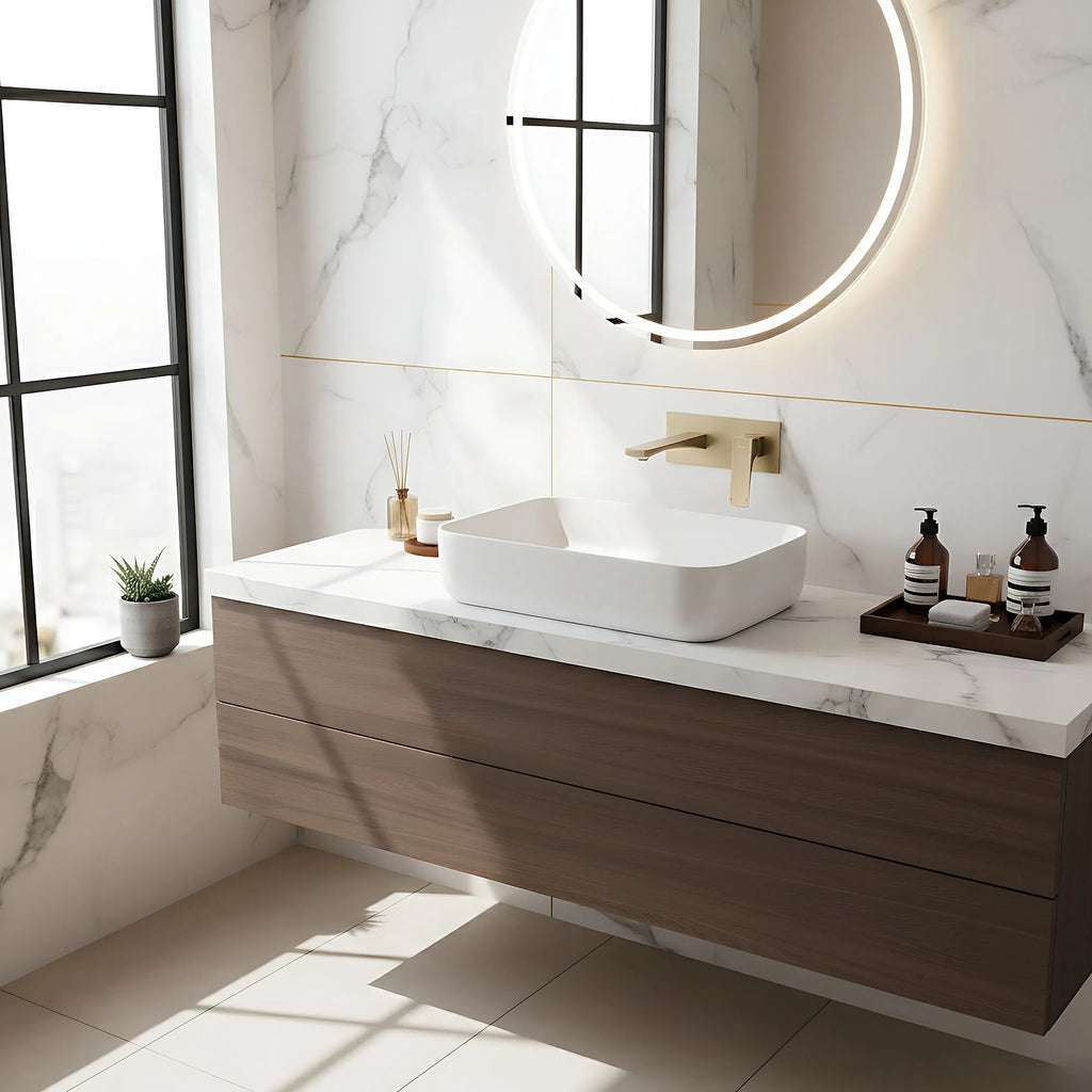 Podomietková vaňová batéria PREMIUM REA Joe Brush Gold  6