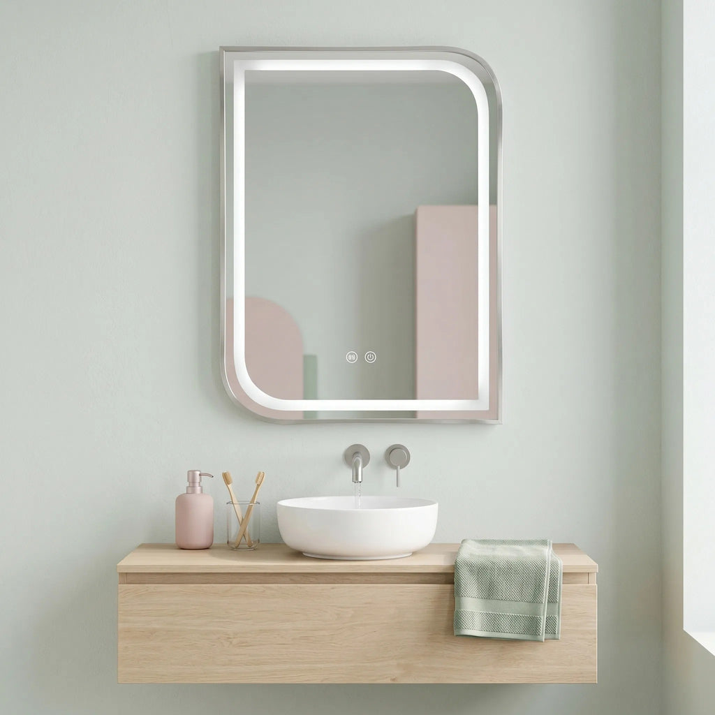 Zrkadlo LED ZONE 80x60 BRUSH NICKEL  6